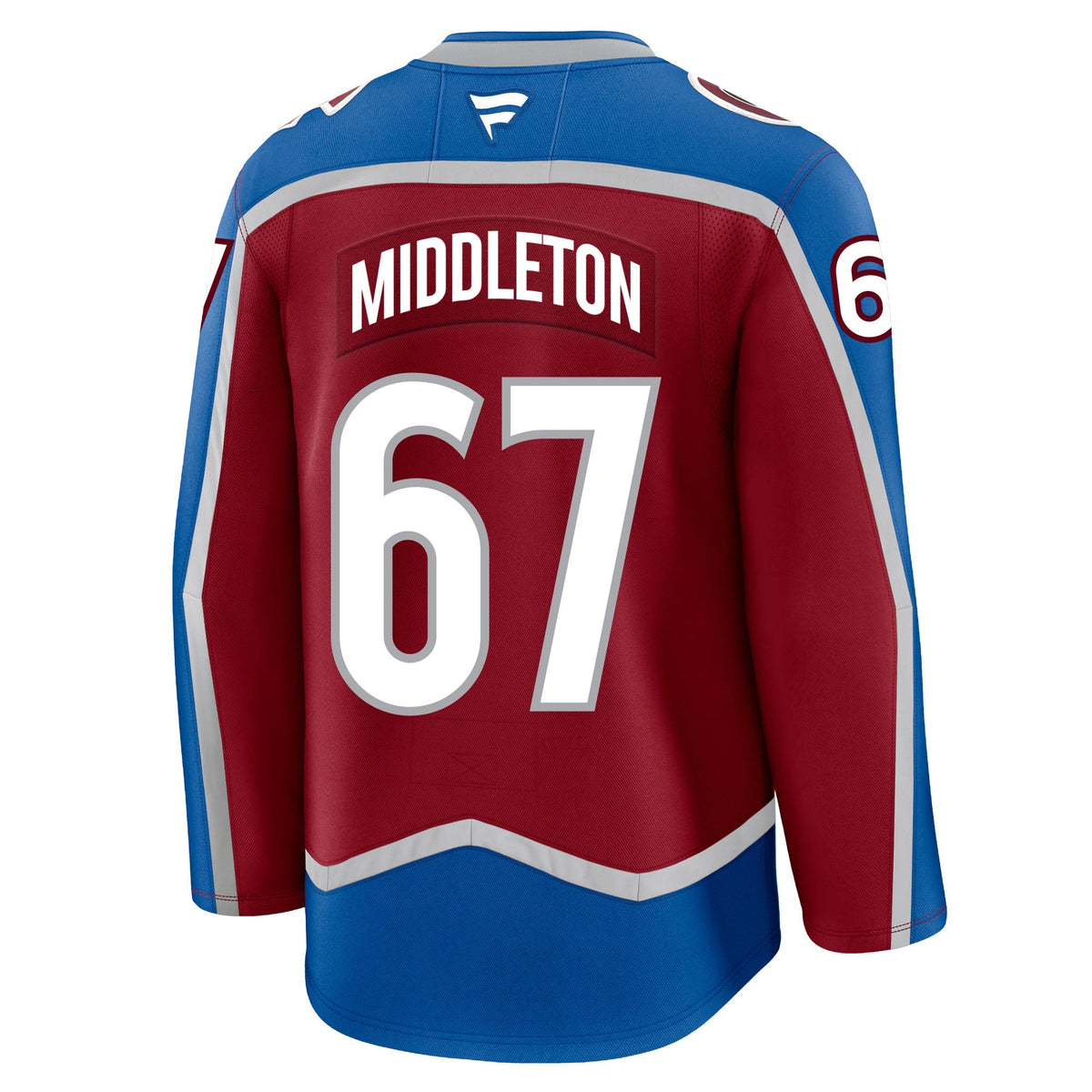 Keaton Middleton Colorado Avalanche Fanatics Premium Home Jersey product image 1, provided for visual reference and product