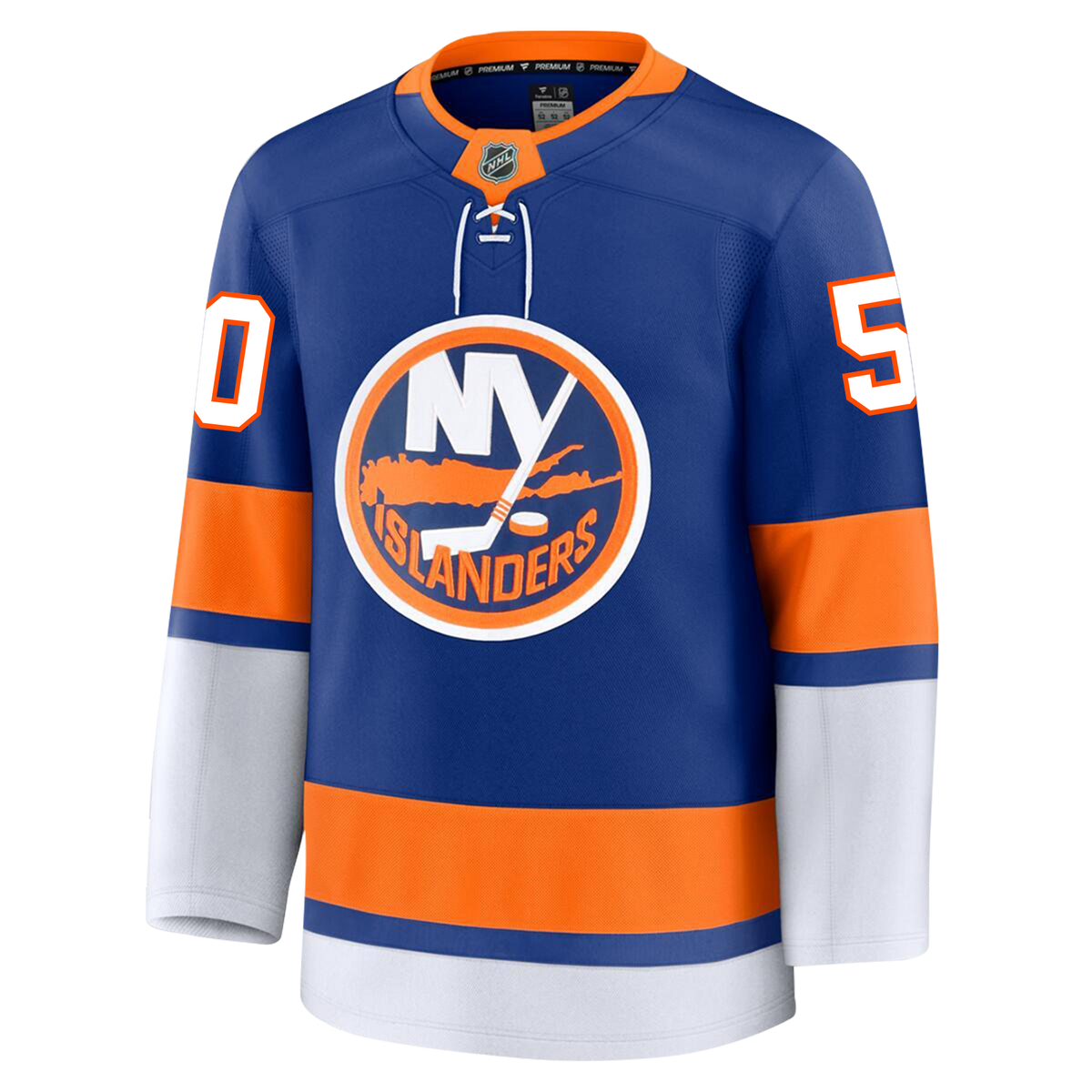Marcus Hogberg New York Islanders Fanatics Premium Home Jersey product image 4, provided for visual reference and product