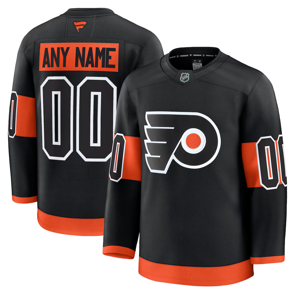Custom Philadelphia Flyers Home Premium Jersey - Orange product image 1, provided for visual reference and product detail