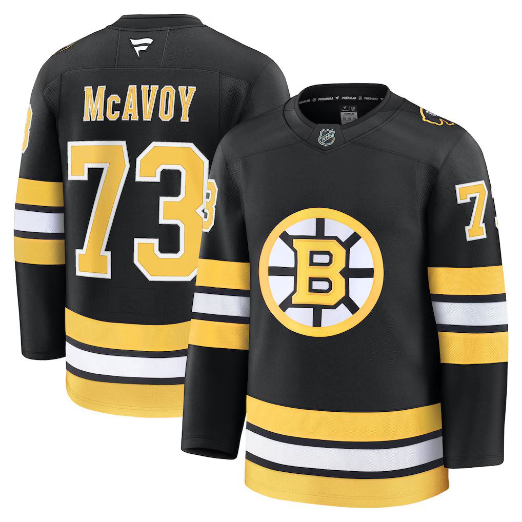 Charlie McAvoy Boston Bruins Home Jersey - Black product image 1, provided for visual reference and product detail review