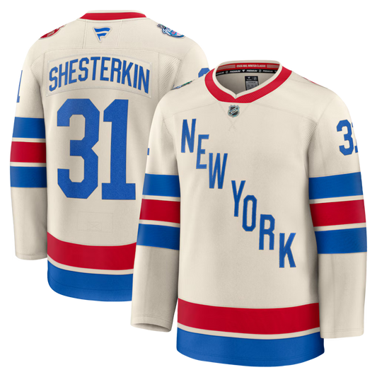 Igor Shesterkin New York Rangers 2026 NHL Winter Classic Premium Jersey - Beige product image 1, provided for visual