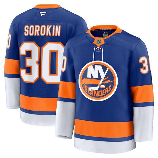 Ilya Sorokin New York Islanders Home Premium Jersey - Royal product image 1, provided for visual reference and product