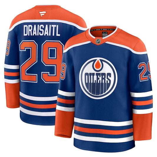 Leon Draisaitl Edmonton Oilers Home Premium Jersey - Royal product image 1, provided for visual reference and product detail