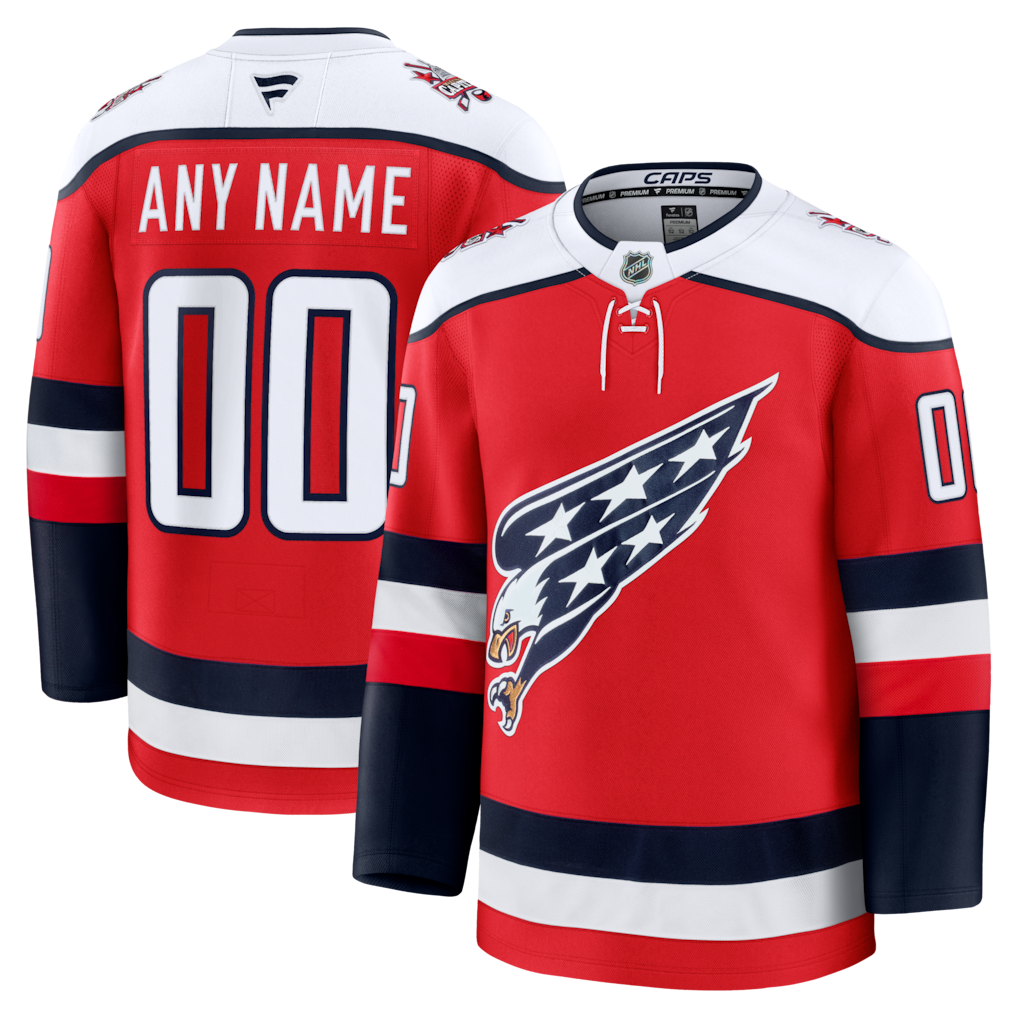 Custom Washington Capitals Alternate Premium Jersey - Red product image 1, provided for visual reference and product detail