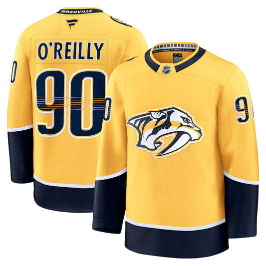 Ryan O'Reilly Nashville Predators Home Premium Jersey - Yellow product image 1, provided for visual reference and product