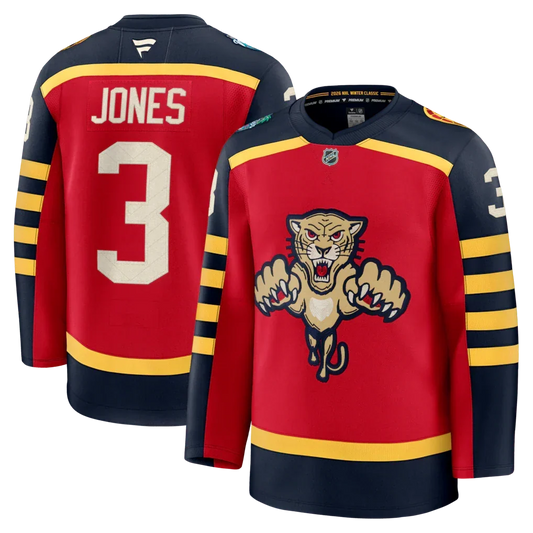 Seth Jones Florida Panthers 2026 NHL Winter Classic Premium Jersey - Red product image 1, provided for visual reference and