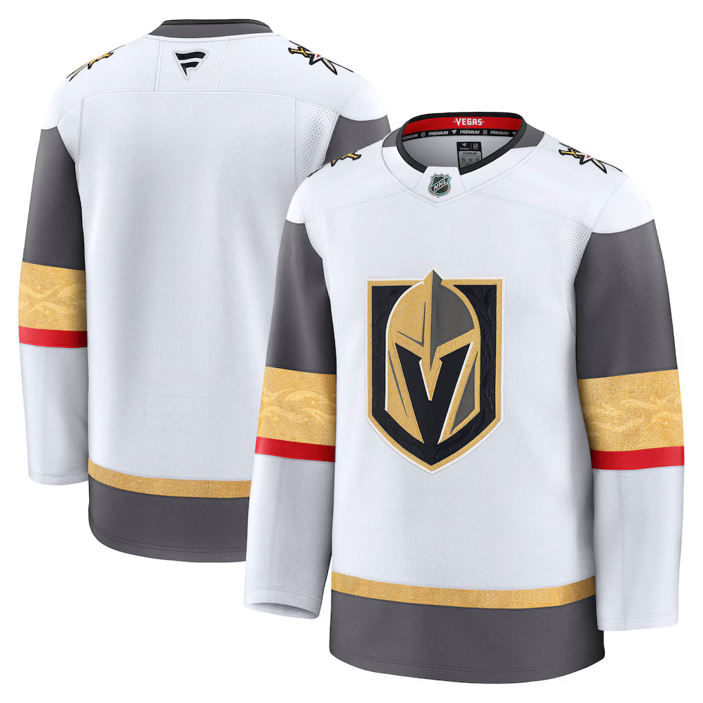 Vegas Golden Knights NHL Fanatics Away Premium Jersey – White (USA Stock) product image 1, provided for visual reference and