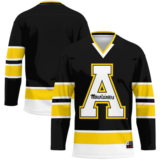 Appalachian State Mountaineers GameDay Greats Hockey Jersey - Black product image 1, provided for visual reference and