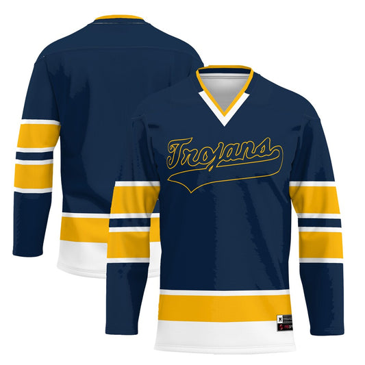 Central Alabama Community College Trojans GameDay Greats Hockey Jersey - Navy product image 1, provided for visual reference