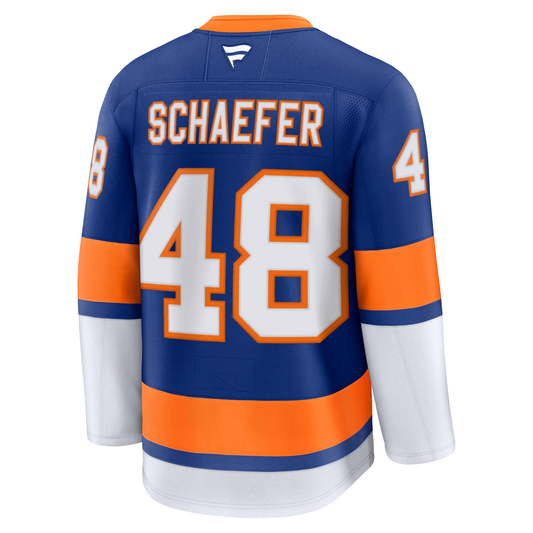 Matthew Schaefer New York Islanders Fanatics Premium Home Jersey product image 1, provided for visual reference and product