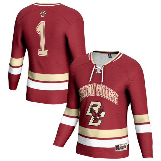 Boston College Eagles GameDay Greats Lightweight Hockey Team Fashion Jersey - Maroon product image 1, provided for visual